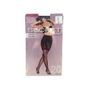 Secret Collection Size D Black Shape Firm Control Tummy Hip Shaping Pantyhose