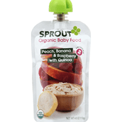 Sprout Baby Food, Organic, Peach, Banana & Raspberry with Quinoa, 2 (6 Months & Up)