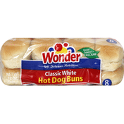 Wonder Bread Hot Dog Buns, Classic White