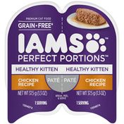IAMS Healthy Kitten Grain Free Wet Cat Food Paté, Chicken Recipe