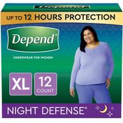Depend Night Defense Adult Incontinence Underwear for Women