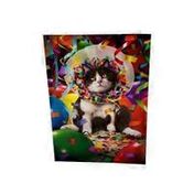 Avanti Press Cat In Party Cone Funny Birthday Greeting Card
