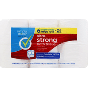 Simply Done Bath Tissue, Ultra Strong, Mega Rolls, 2-Ply
