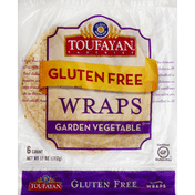 Toufayan Wraps, Gluten Free, Garden Vegetable