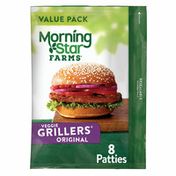 Morning Star Farms Veggie Burgers, Plant Based, Frozen Meal, Grillers Original