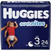 Huggies Nighttime Baby Diapers, Size 3