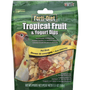 Forti-Diet Tropical Fruit & Yogurt Dips, Pet Birds, Strawberry-Banana & Mango Flavored Yogurt