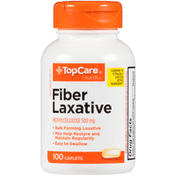 TopCare Fiber Laxative Methylcellulose 500 Mg Bulk Forming Laxative Caplets