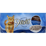 9Lives Cat Food, with Real Chicken & Salmon in Gravy, Hearty Cuts