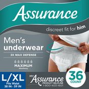 Assurance Maximum Absorbency Incontinence Underwear for Men