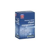 Rite Aid Pharmacy Chest Congestion, Mucus Relief, Tablets, 30 tablets