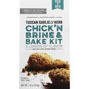 Urban Accents Brine & Bake Kit, Chick'n, Tuscan Garlic & Herb