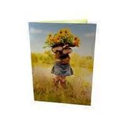 Avanti Press Girl Holding Hat of Flowers Thank You Greeting Card