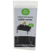 That's Smart! Heavy Duty Plastic Table Cover, Black