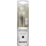 Sony Stereo Headphones, White, MDR-EX15LP