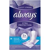 Always Xtra Protection Unscented Wrapped Regular  Daily Liners