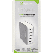 DigiPower Home Charger, 5 Port, Power