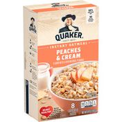 Quaker Peaches & Cream Instant Oats Hot Cereal