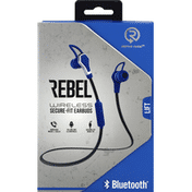 Replay Audio Earbuds, Rebel, Secure-Fit, Wireless