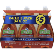 Palmolive Dish Liquid, Antibacterial, Value 3 Pack