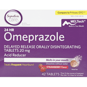Signature Care Omeprazole, 20 mg, Tablets, Strawberry Flavor