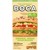 Boca Original Vegan Veggie Burgers with Non-GMO Soy