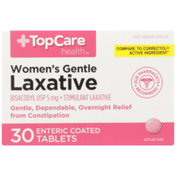 TopCare Women'S Gentle Stimulant Laxative Bisacodyl Usp 5 Mg Enteric Coated Tablets