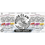 White Claw Hard Seltzer, Black Cherry/Mango/Watermelon, Spiked Variety 24 Pack