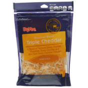Hy-Vee Gourmet Blend Triple Cheddar A Blend Of Vermont Sharp Cheddar, Wisconsin Sharp Cheddar And New York Sharp Cheddar Shredded Cheeses