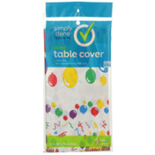 Simply Done Plastic Table Cover, Happy Birthday