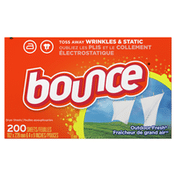 Bounce Fabric Softener Dryer Sheets, Outdoor Fresh