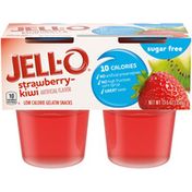 Jell-O Strawberry Kiwi Sugar Free Ready-to-Eat Jello Cups Gelatin Snack