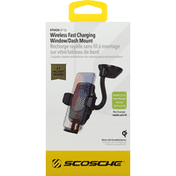 Scosche Dash Mount, Wireless, Fast Charging, Window