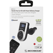 Scosche Hands-Free Car Kit, with Power Delivery Charger, Bluetooth