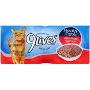 9Lives Cat Food, with Real Salmon, Meaty Pate