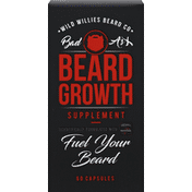 Wild Willies Beard Growth Supplement, Bad AsX, Capsules