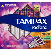 Tampax Tampons, Unscented, Triplepack