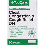 TopCare Chest Congestion & Cough Relief Dm Expectorant, Cough Suppressant Immediate Release Caplets
