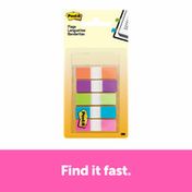Post-it Post-it® Flags, Assorted Bright Colors, .5 in. Wide, 100 Flags/On-the-Go Dispenser