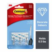 3M Command Command™ Small Clear Utensil Hooks with Clear Strips