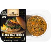 Sweet Earth Not Your Basic Black Bean Burger Plant Based Veggie Burgers