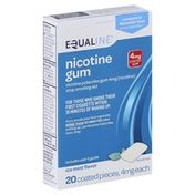 Equaline Stop Smoking Aid, 4 mg, Coated Gum, Ice Mint Flavor