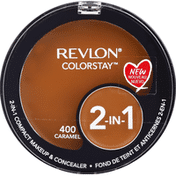 Revlon Makeup & Concealer, Compact, 2-in-1, Caramel 400