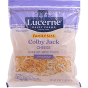 Lucerne Shredded Cheese, Colby Jack, Family Size