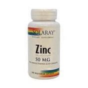 Solaray Zinc 50 Mg Amino Acid With Pumpkin Seed Dietary Supplement Vegcaps