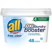 all Oxi Laundry Booster, HE, for Sensitive Skin, Free Clear