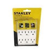 Stanley White 6-Outlet Grounded Wall Tap