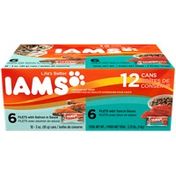 IAMS 6 Cans Filets with Salmon in Sauce/6 Cans Filets with Tuna in Sauce Variety Pack Cat Food