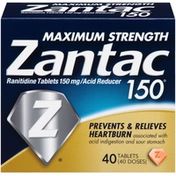 Zantac Maximum Strength Tablets Acid Reducer