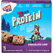 CLIF BAR Clif Kid ZBar Protein Chocolate Chip Whole Grain Crispy Snack Bars